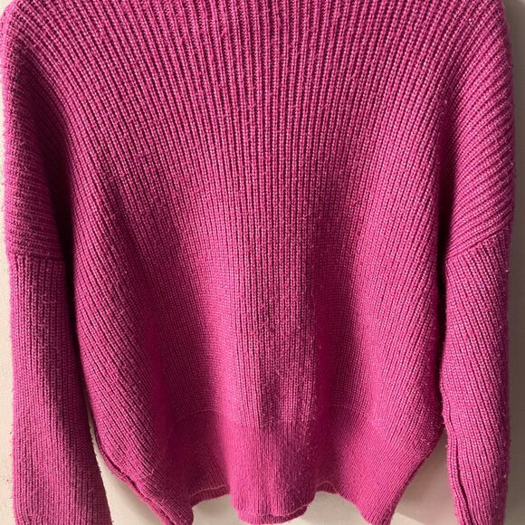 Rachel Zoe Hot Pink Knit Mock Neck Sweater GUC Size M - Picture 12 of 12